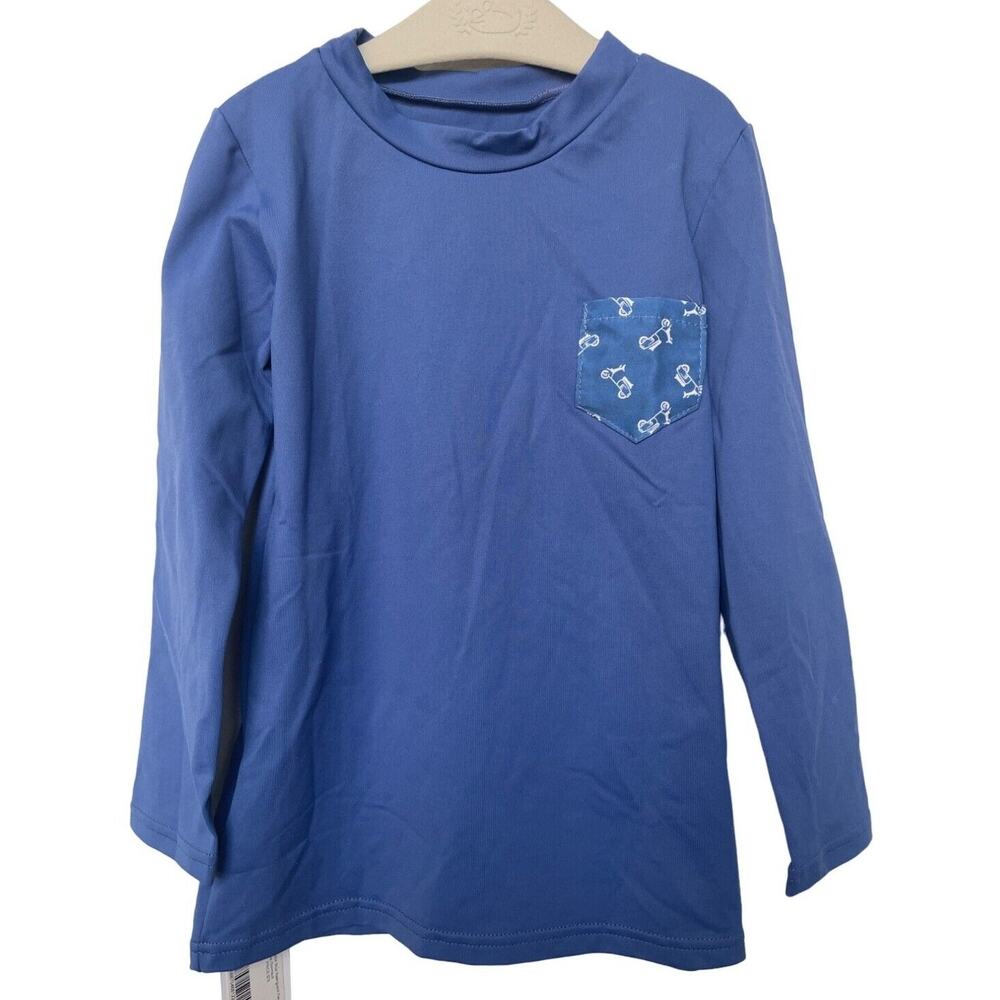 Childrenchic Blue Rashguard Vespa Long Sleeve Swim Top Sz 6 NWT